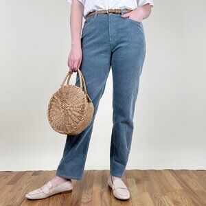 Vintage Ralph Lauren Corduroy High Rise Trousers Straight Cut Fit Pants 80s 90s